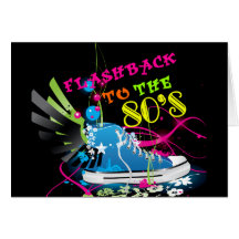 Flashback To The 80's Neon Sneaker Cards