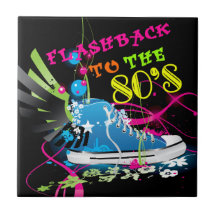 Flashback To The 80's Neon Sneaker Tile
