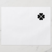 Flayer Karten design kleeblatt herz schwarz glück Personalisierte Flyer