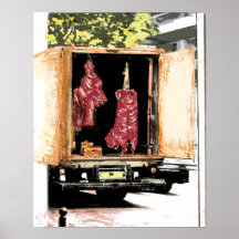 Fleisch-Urheber Plakatdruck
