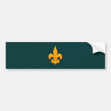 Fleur De Lis Gold Auto Sticker