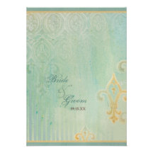 Fleur di Lys Damask 2 - Hochzeits-Einladung