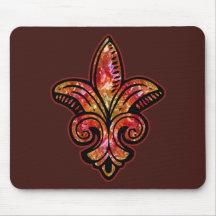 Fleur mittelalterlich - Rot Mousepad