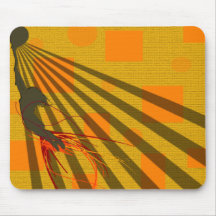 Fliegen mit Ballon-Mädchen Mousepad