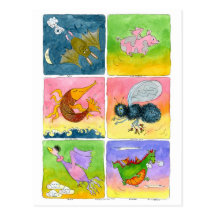 Fliegen-Sachen… Postkarte