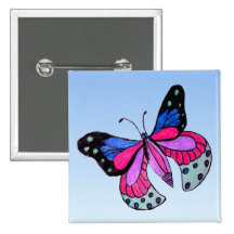 Fliegen-Schmetterling Anstecknadel
