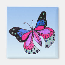 Fliegen-Schmetterling Kühlschrankmagnet