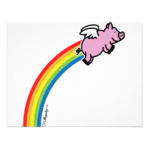 Fliegen-Schwein-Regenbogen Ankündigungen