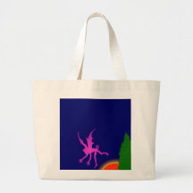 fliegende Fee flying fairy Leinentasche