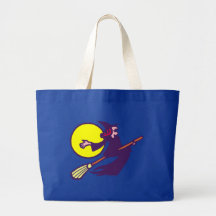 fliegende Hexe flying witch Halloween Taschen