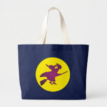 fliegende Hexe flying witch Tragetaschen
