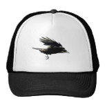 Fliegende schwarze Krähen-Kunst für Birdlovers Netzkappe