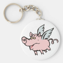fliegendes Schwein Sau flying pig hog Schlüsselanhänger