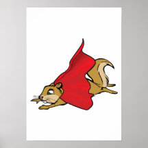 Fliegendes Supereichhörnchen Plakate