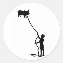 Fliegenschwein Stickers
