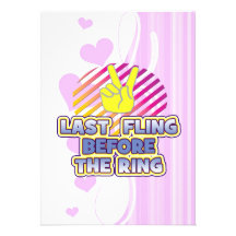 Flingsringfriedensbachelorette wedding Braut Einladungskarte