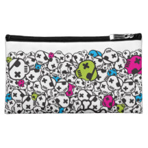 Flippige Schädel-Kosmetik-Tasche