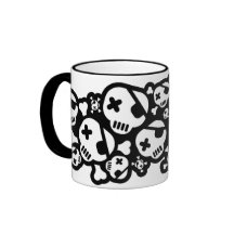 Flippiger Becher mit den Schädeln Kaffee Haferl
