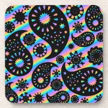 Flippiger Paisley-Entwurf Cocktail Untersetzer