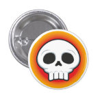Flippiger Schädel-Knopf Button