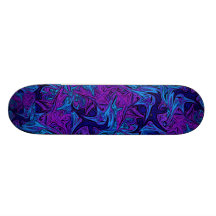 Flippiges Blau gemarmortes Skateboard Skateboarddeck