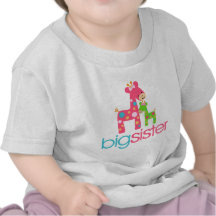 Flippiges Giraffen-große Schwester-T-Shirt