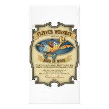 Flivver-Whisky-Aufkleber Foto Grußkarte