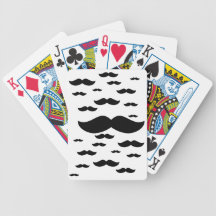 Flock of mustaches deck of cards