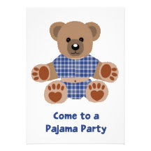 Flockiges Teddy-Bärn-blaues kariertes Pyjamas PJ-P Individuelle Einladung