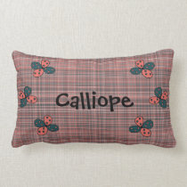 Floral Ember Glow Plaid kissen