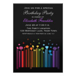 Floral Rainbow Bar Code Party Invitation
