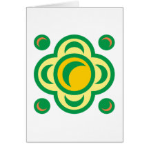 florales Ornament floral quadrat square Grußkarte