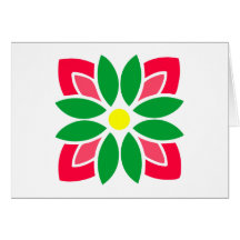 florales Ornament floral quadrat square Karte