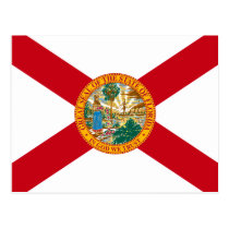 Florida-Flaggen-Postkarte postkarten