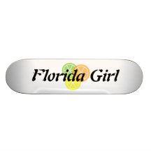 Florida-Mädchen-Zitrusfrucht-Mädchens Skate Board