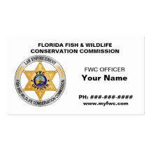 Florida-Tier-Kommission FWC Visitenkartenvorlagen