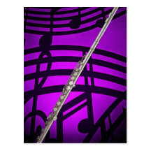 Flöten-Regenbogen-Postkarte