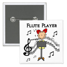 Flötenspieler-Knopf Anstecknadelbuttons
