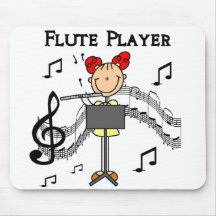 Flötenspieler-T-Shirts und Geschenke Mousepad