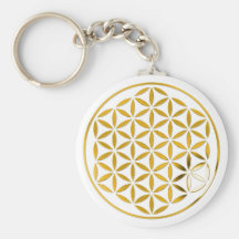 Flower Of Life 1 - Gold stamp Schlüsselbänder