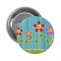flowerpower Knopf Anstecknadel