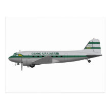 Fluglinien Douglas DC-3 Ozark Postkarten