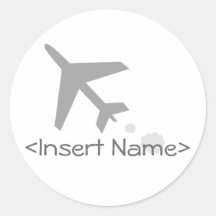 Flugzeug Runder Sticker