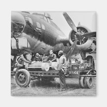 Flugzeug WW2 und Crew: Vierzigerjahre Kühlschrankmagnet