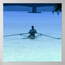 Fluss Sculling Plakat