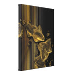 Flüssiges Goldabstrakter Leinwand-Druck Gespannter Galeriedruck