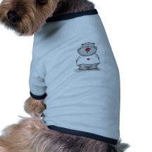 Flusspferd mit Schmetterling auf seiner Nase Haustiershirts