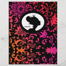 Flyer-Salon-Kronetiara-Frauen-Silhouette bunt