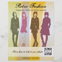 Flyer-Schablonen-Retro Mode
