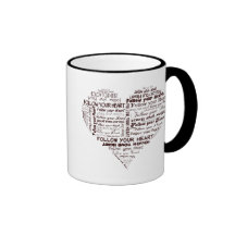 Folgen Sie Ihrem Schwarzweiss Herzen Tee Tasse